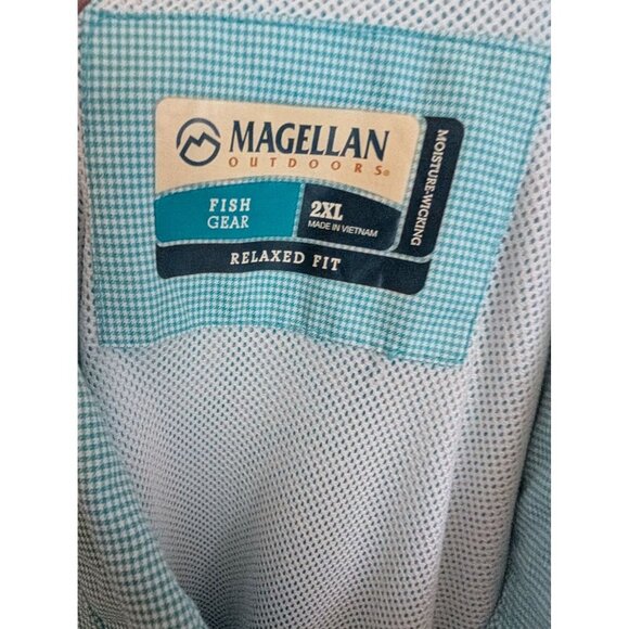 Magellan Outdoors Men's Aransas Pass Mini Check Short Sleeve Shirt - 2XL - Picture 5 of 11